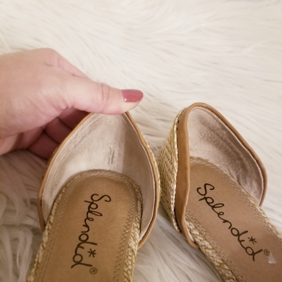 Splendid Rattan Woven D'orsay Peep Toe Fla… - Picture 4 of 8